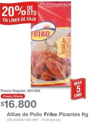 Makro Alitas de Pollo Friko Picantes oferta