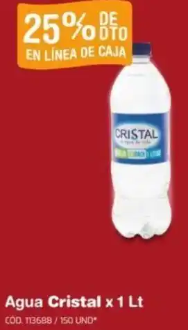 Makro Agua Cristal x 1lt oferta