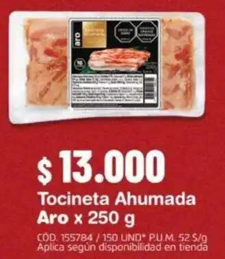 Makro Tocineta Ahumada Aro x 250g oferta