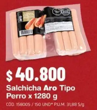 Makro Salchicha Aro Tipo Perro x 1280g oferta