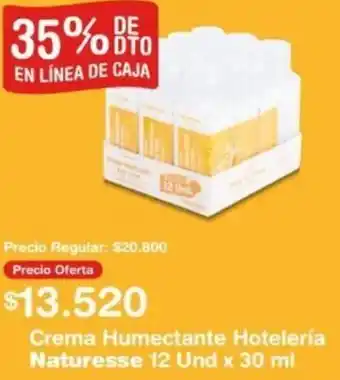 Makro Crema Humectante Hotelería Naturesse 12 Und x 30ml oferta