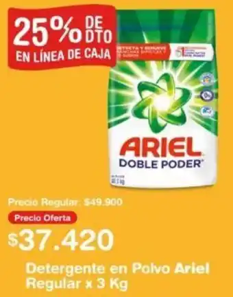 Makro Detergente en Polvo Ariel Regular x 3kg oferta