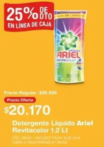 Makro Detergente Líquido Ariel Revitacolor 1.2lt oferta