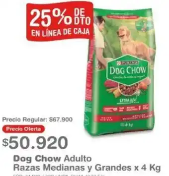 Makro Dog Chow Adulto Razas Medianas y Grandes x 4kg oferta