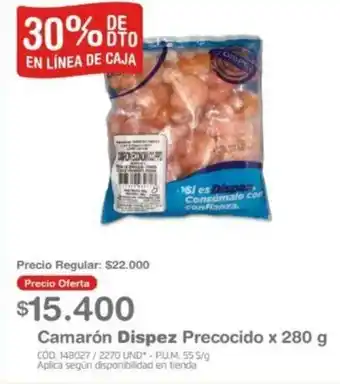Makro Camarón Dispez Precocido x 280g oferta