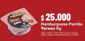 Makro Hamburguesa Parrilla Ternez kg oferta