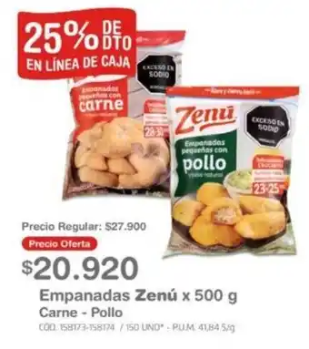 Makro Empanadas Zenú x 500g oferta