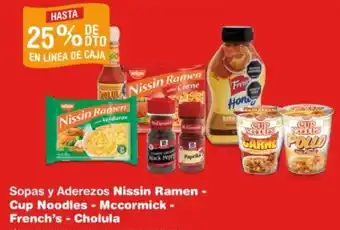 Makro Sopas y Aderezos Nissin Ramen - Cup Noodles - Mccormick - French's - Cholula oferta