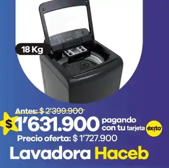 Éxito Lavadora Haceb oferta