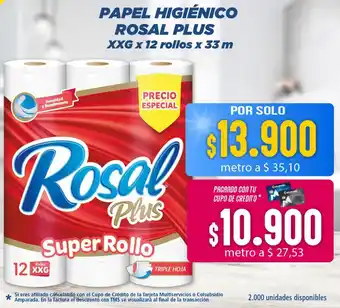 Colsubsidio Papel Higiénico Rosal Plus XXG x 12 rollosx33m oferta