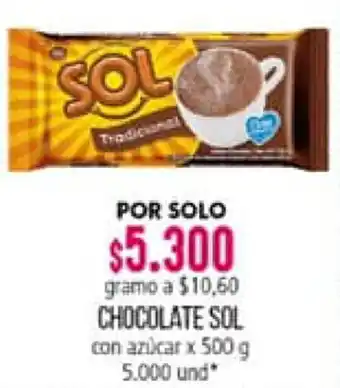 Colsubsidio Chocolate Sol 500g oferta