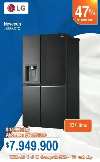 Alkosto LG Nevecón LS66SXTC oferta