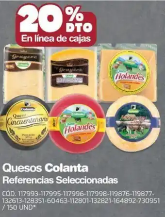 Makro Quesos Colanta Referencias Seleccionadas oferta