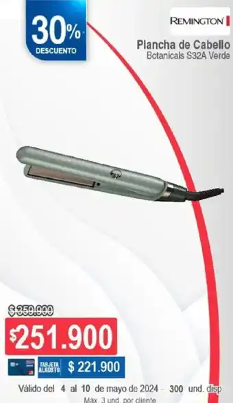 REMINGTON Plancha de Cabello Botanicals S32A Verde