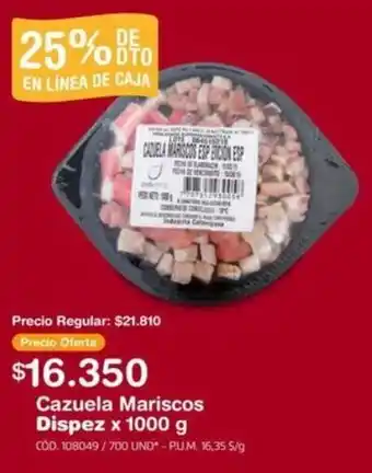 Makro Cazuela Mariscos Dispez x 1000g oferta