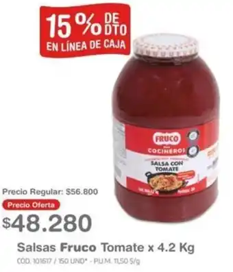 Makro Salsas Fruco Tomate x 4.2kg oferta