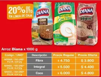Makro Arroz Diana x 1000g oferta