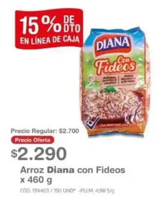 Makro Arroz Diana con Fideos x 460g oferta