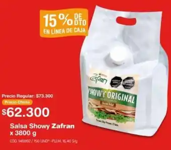 Makro Salsa Showy Zafran x 3800g oferta