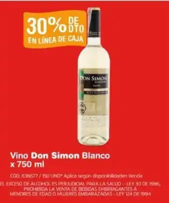 Makro Vino Don Simon Blanco x 750ml oferta