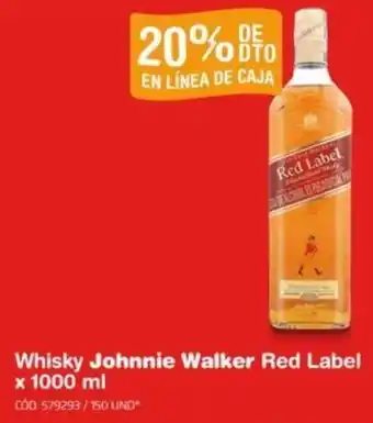 Makro Whisky Johnnie Walker Red Label x 1000ml oferta