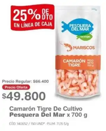 Makro Camarón Tigre De Cultivo Pesquera Del Mar x 700g oferta