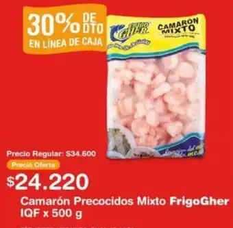 Makro Camarón Precocidos Mixto FrigoGher IQF x 500g oferta