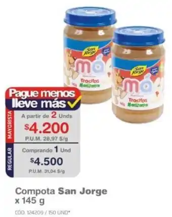 Makro Compota San Jorge x 145g oferta