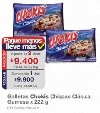 Makro Galletas Chokis Chispas Clásica Gamesa x 222g oferta