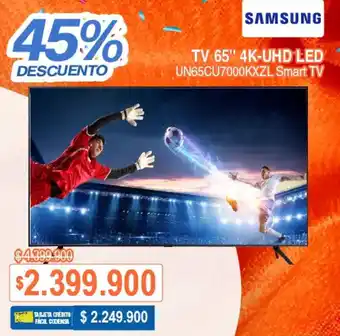 Alkosto SAMSUNG TV 65" 4K-UHD LED UN65CU7000KXZL Smart TV oferta