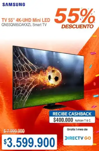 Alkosto SAMSUNG TV 55" 4K-UHD Mini LED QN55QN85CAKXZL Smart TV oferta