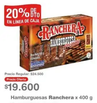 Makro Hamburguesas Ranchera x 400g oferta