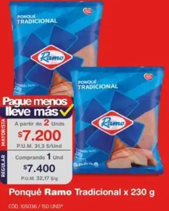 Makro Ponqué Ramo Tradicional x 230g oferta