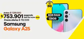 Éxito Samsung Galaxy A25 oferta