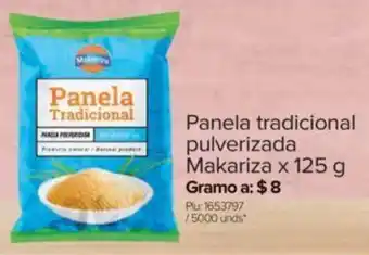 Panela tradicional pulverizada Makariza x 125g