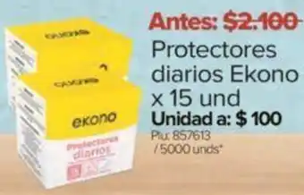 Surtimax Protectores diarios Ekono x 15 und oferta