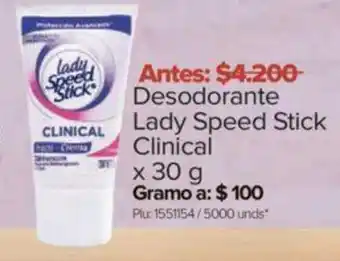 Surtimax Desodorante Lady Speed Stick Clinical x 30g oferta