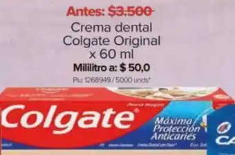 Surtimax Crema dental Colgate Original x 60ml oferta