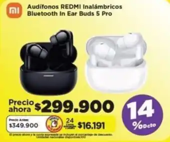 Alkomprar Audífonos REDMI Inalámbricos Mi Bluetooth In Ear Buds 5 Pro oferta