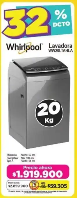 Alkomprar Whirlpool Lavadora WW20LTAHLA oferta