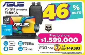 Alkomprar ASUS Portátil Vivobook Go E1504GA oferta