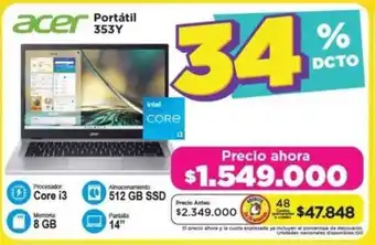 Alkomprar acer Portátil 353Y oferta