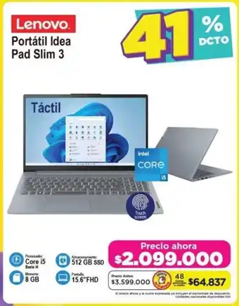 Alkomprar Lenovo Portátil Idea Pad Slim 3 oferta