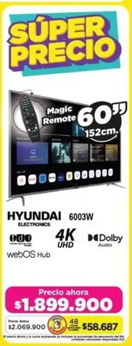 Alkomprar HYUNDAI 6003W 4K UHD oferta