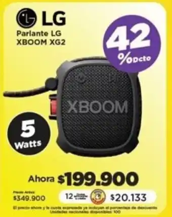 Alkomprar LG Parlante XBOOM XG2 oferta