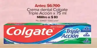 Surtimax Crema dental Colgate Triple Acción x 75 ml oferta