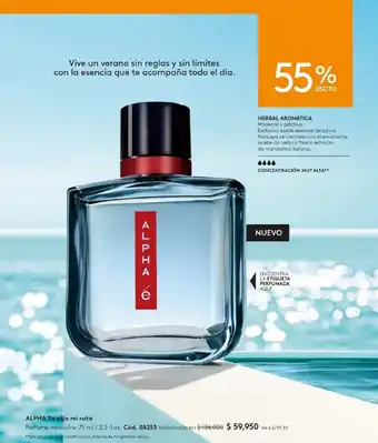 Ésika ALPHA Yo elijo mi ruta Perfume masculino 75 ml / 2,5 fl.oz. oferta