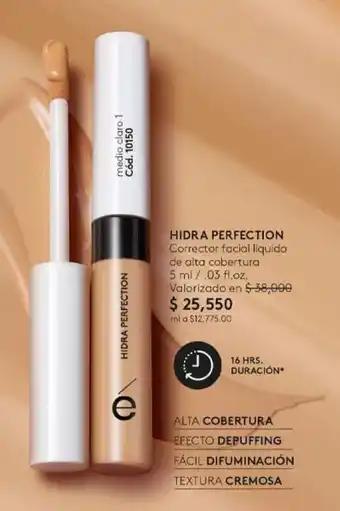 Ésika HIDRA PERFECTION Corrector facial líquido de alta cobertura 5 ml / .03 fl.oz. oferta