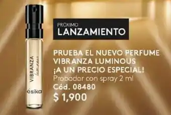Ésika PERFUME VIBRANZA LUMINOUS spray 2 ml oferta