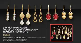 Ésika SET DE ARETES X5 FEELING GREAT oferta